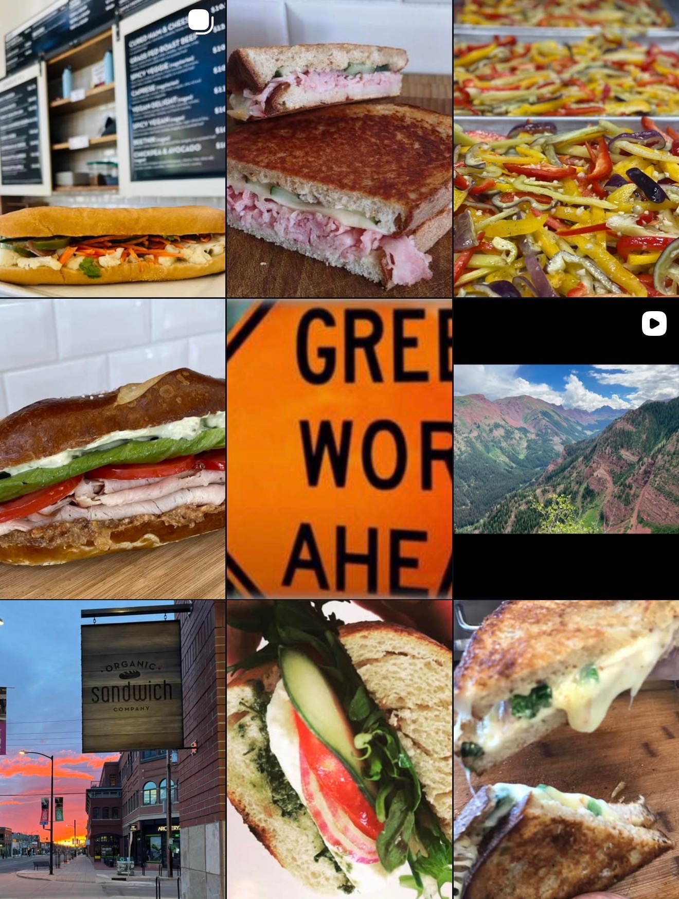 Local restaurant Instagram feed before
